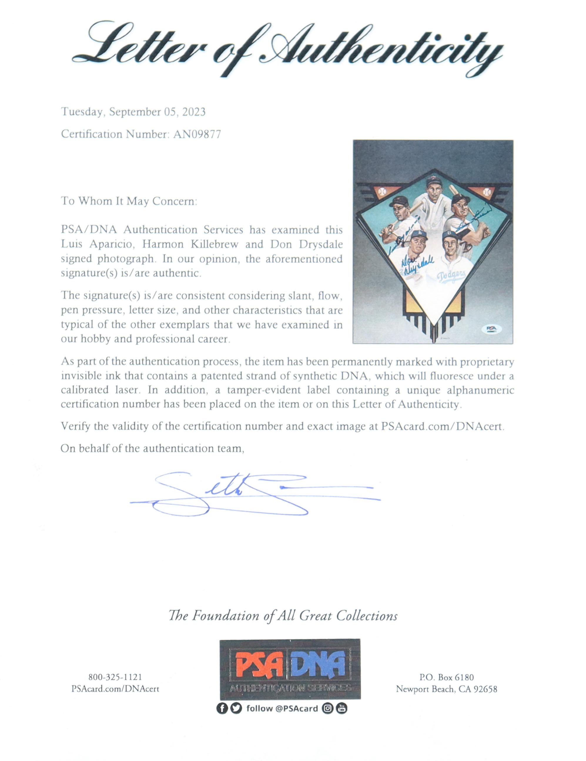 Harmon Killebrew, Luis Aparicio & Don Drysdale 13x16 Custom Framed Hall Of Fame Art Photo Display with Vintage Hall Of Fame Pin (PSA) at PristineAuction.com Harmon Killebrew, Luis Aparicio & Don Drysdale 13x16 Custom Framed Hall Of Fame Art Photo Display with Vintage Hall Of Fame Pin (PSA) at PristineAuction.com