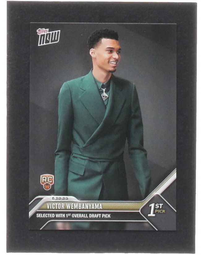 Victor Wembanyama 2023 Topps Now Draft #D1 RC at PristineAuction.com Victor Wembanyama 2023 Topps Now Draft #D1 RC at PristineAuction.com