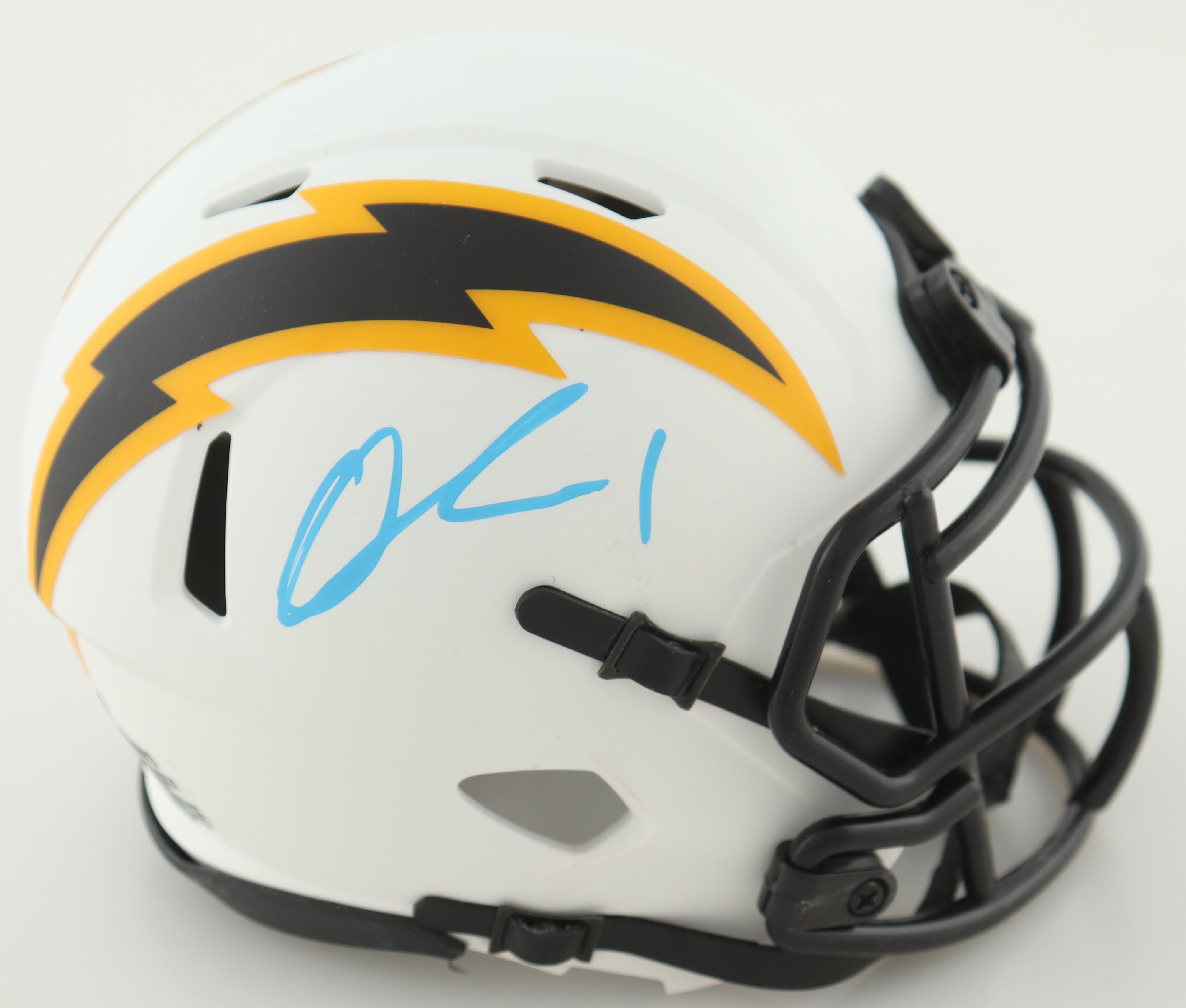 Quentin Johnston Signed Chargers Lunar Eclipse Alternate Speed Mini Helmet (Beckett) at PristineAuction.com Quentin Johnston Signed Chargers Lunar Eclipse Alternate Speed Mini Helmet (Beckett) at PristineAuction.com