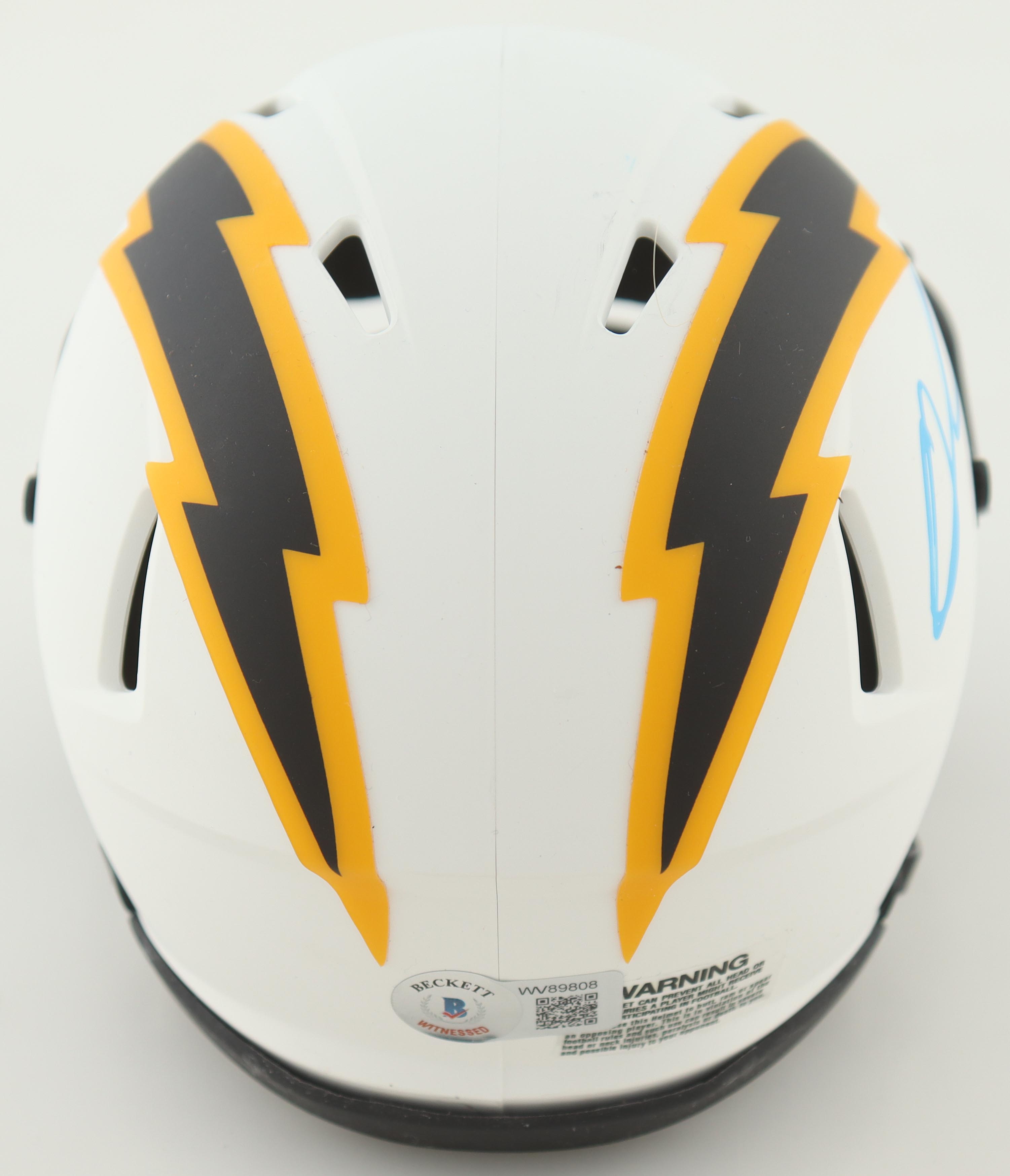 Quentin Johnston Signed Chargers Lunar Eclipse Alternate Speed Mini Helmet (Beckett) at PristineAuction.com Quentin Johnston Signed Chargers Lunar Eclipse Alternate Speed Mini Helmet (Beckett) at PristineAuction.com