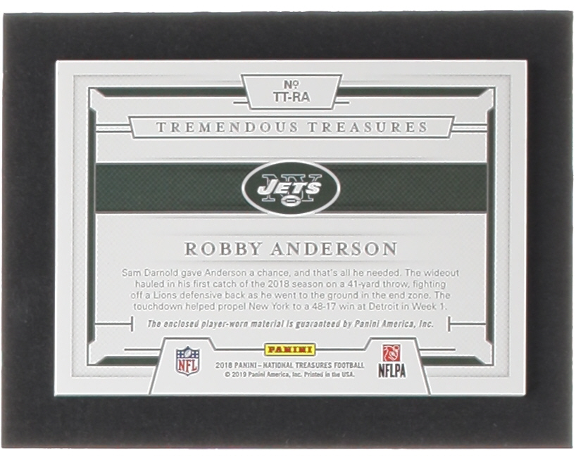 Robby Anderson 2018 Panini National Treasures Tremendous Treasures Prime #49 #11/25 at PristineAuction.com Robby Anderson 2018 Panini National Treasures Tremendous Treasures Prime #49 #11/25 at PristineAuction.com