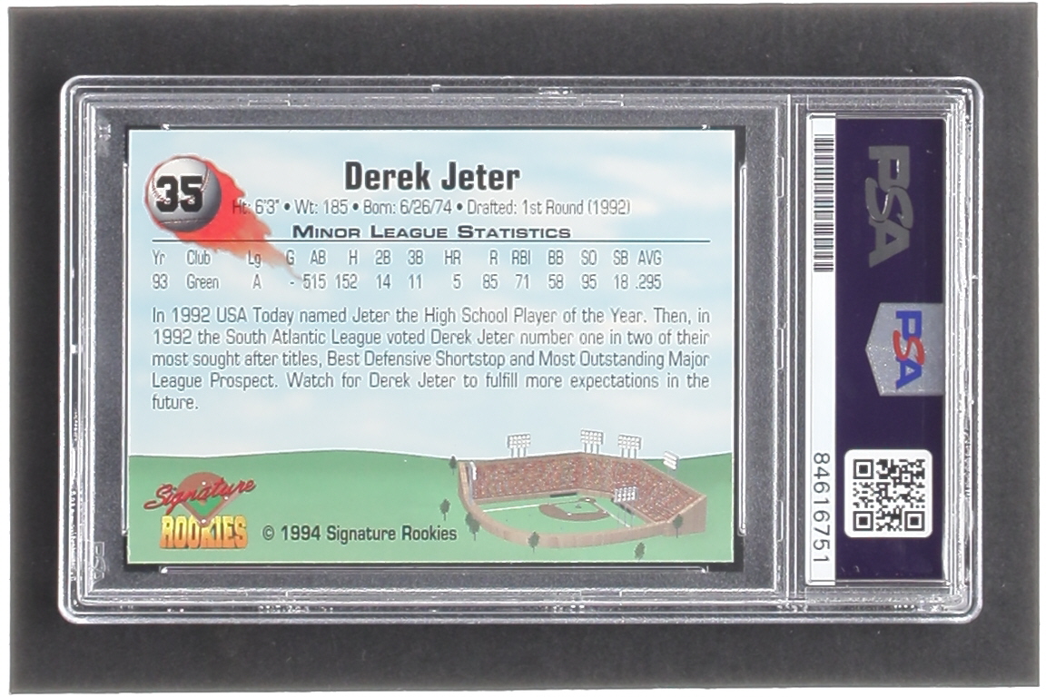 Derek Jeter 1994 Signature Rookies Signatures #35 #4661/8650 (PSA | Autograph Graded 10) at PristineAuction.com Derek Jeter 1994 Signature Rookies Signatures #35 #4661/8650 (PSA | Autograph Graded 10) at PristineAuction.com