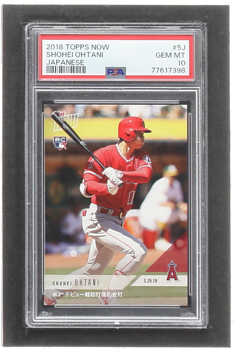 Shohei Ohtani 2018 Topps Now Japanese #5J (PSA 10) at PristineAuction.com Shohei Ohtani 2018 Topps Now Japanese #5J (PSA 10) at PristineAuction.com