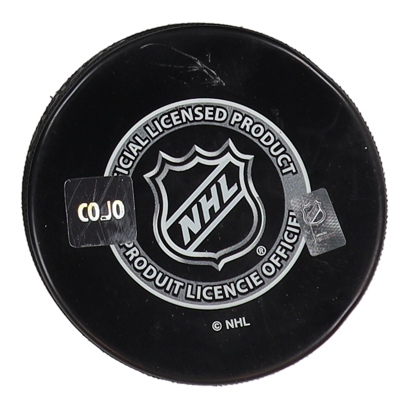 Theoren Fleury Signed Flames Logo Hockey Puck Inscribed "89 Cup" (COJO) at PristineAuction.com Theoren Fleury Signed Flames Logo Hockey Puck Inscribed "89 Cup" (COJO) at PristineAuction.com