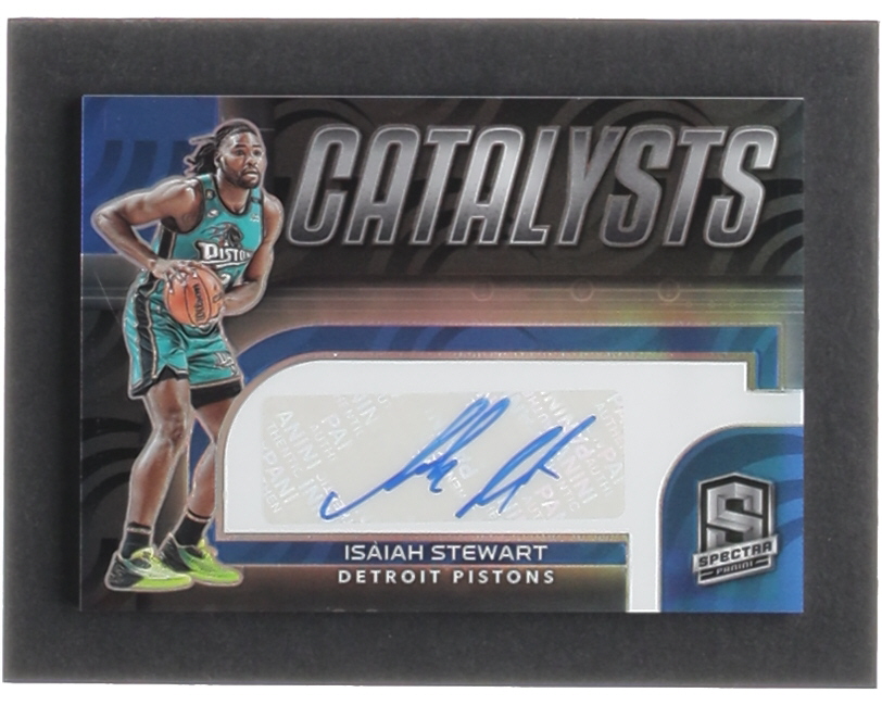 Isaiah Stewart 2022-23 Panini Spectra Catalysts Signatures #12 #18/99 at PristineAuction.com Isaiah Stewart 2022-23 Panini Spectra Catalysts Signatures #12 #18/99 at PristineAuction.com