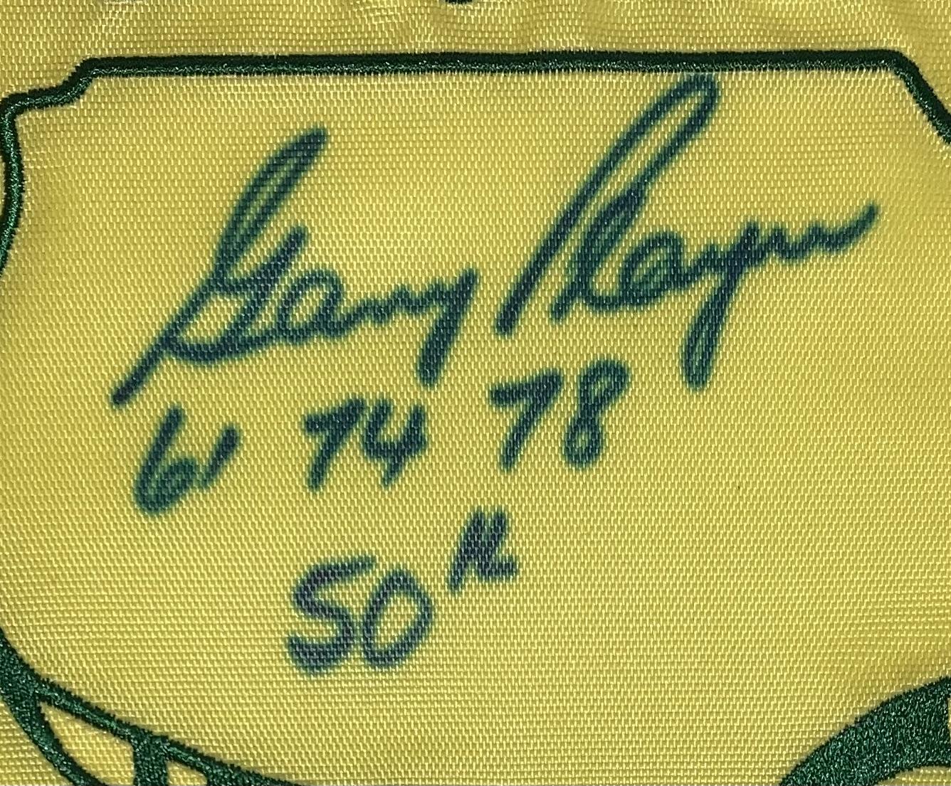 Gary Player Signed Custom Framed 2007 Masters Golf Flag Inscribed "61 74 78 50th" (Beckett) at PristineAuction.com Gary Player Signed Custom Framed 2007 Masters Golf Flag Inscribed "61 74 78 50th" (Beckett) at PristineAuction.com