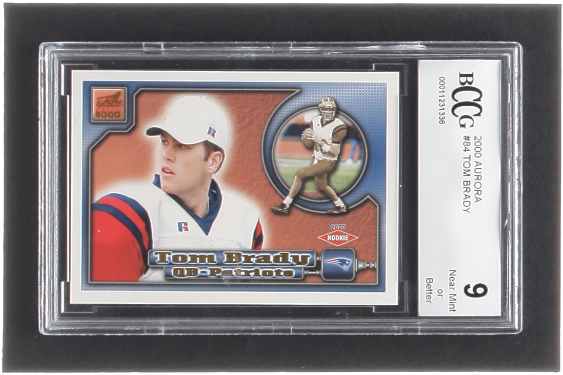 Tom Brady 2000 Aurora #84 RC (BCCG 9) at PristineAuction.com Tom Brady 2000 Aurora #84 RC (BCCG 9) at PristineAuction.com