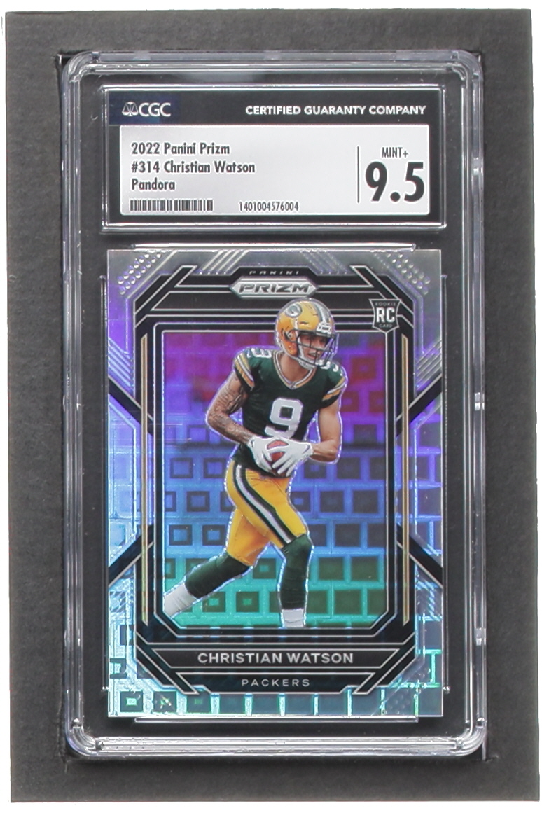 Christian Watson 2022 Panini Prizm Prizms Pandora #314 #152/400 RC (CGC 9.5) at PristineAuction.com Christian Watson 2022 Panini Prizm Prizms Pandora #314 #152/400 RC (CGC 9.5) at PristineAuction.com