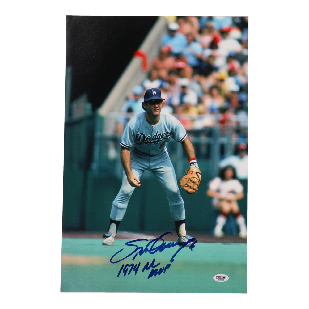 Steve Garvey Signed Dodgers 12x18 Photo Inscribed "1974 NL MVP" (PSA