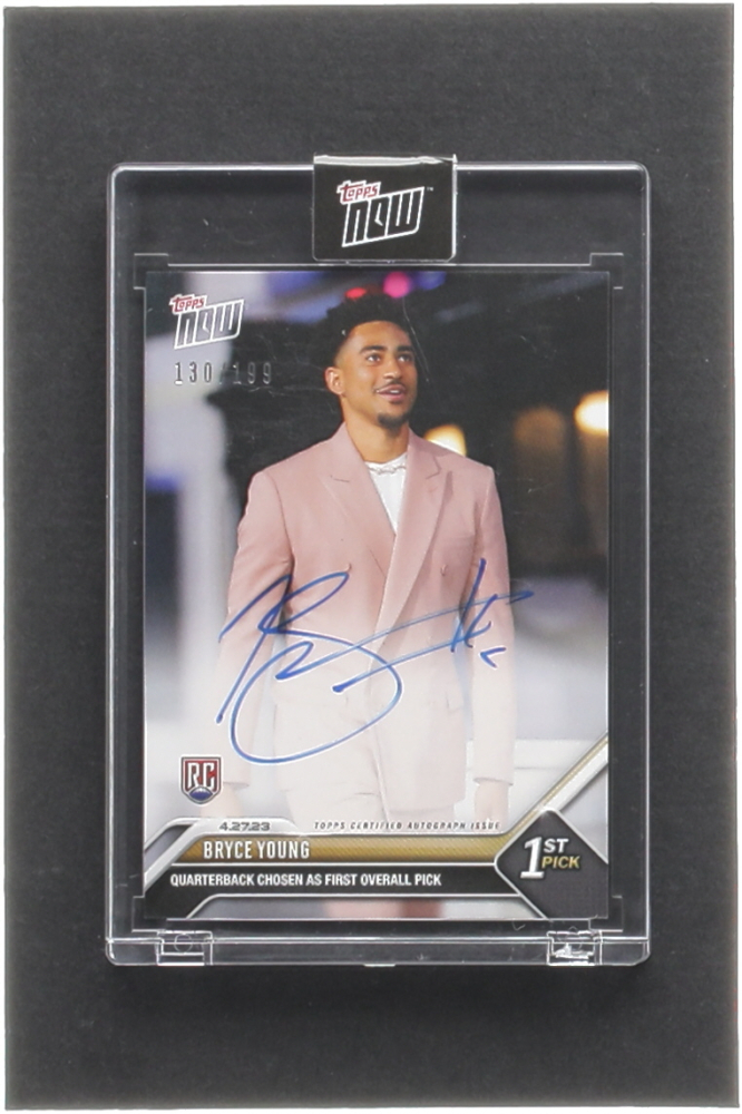 Bryce Young 2023 Topps Now Draft Autographs #D1A RC #130/199