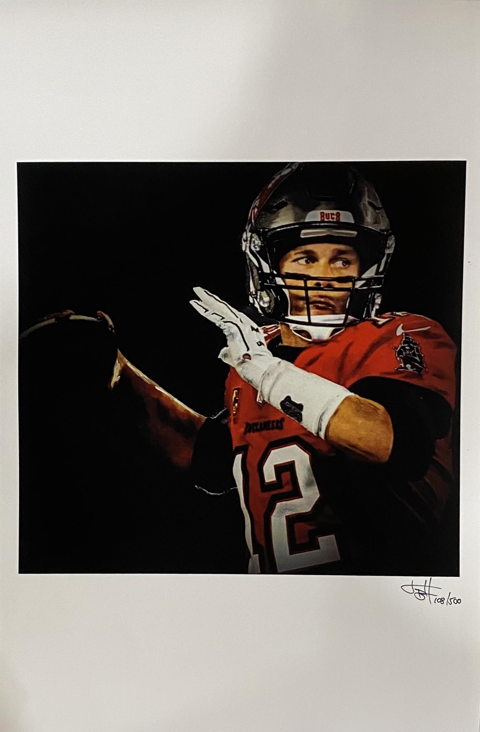 Joshua Barton Signed LE "Tom Brady" 12x18 Lithograph (Sports Integrity) at PristineAuction.com Joshua Barton Signed LE "Tom Brady" 12x18 Lithograph (Sports Integrity) at PristineAuction.com