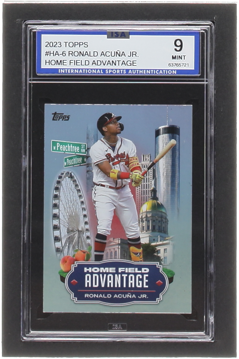 Ronald Acuna Jr. 2023 Topps Home Field Advantage #HA6 (ISA 9) at PristineAuction.com Ronald Acuna Jr. 2023 Topps Home Field Advantage #HA6 (ISA 9) at PristineAuction.com