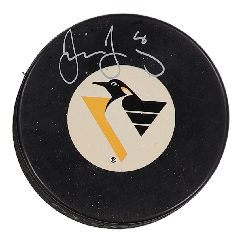 Jaromir Jagr Signed Penguins Logo Hockey Puck (AJs) at PristineAuction.com Jaromir Jagr Signed Penguins Logo Hockey Puck (AJs) at PristineAuction.com