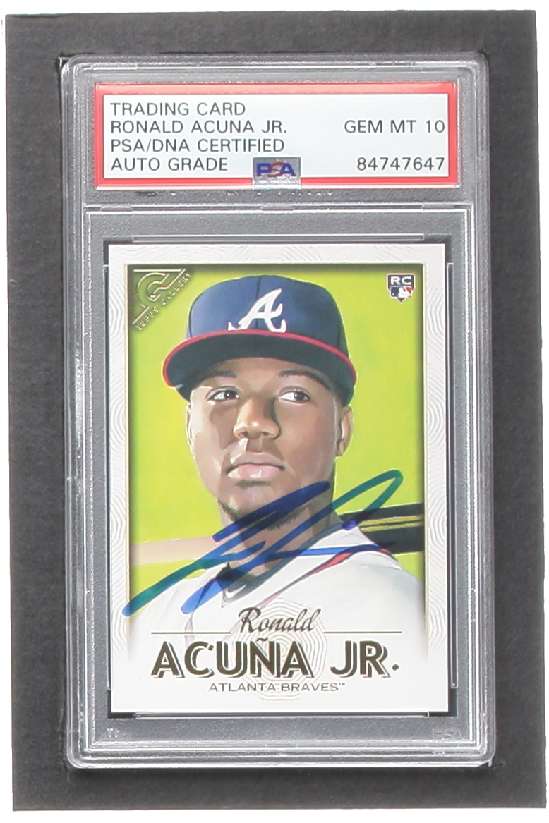 Ronald Acuna Jr. Signed 2018 Topps Gallery #140 RC (PSA | Auto 10) at PristineAuction.com Ronald Acuna Jr. Signed 2018 Topps Gallery #140 RC (PSA | Auto 10) at PristineAuction.com