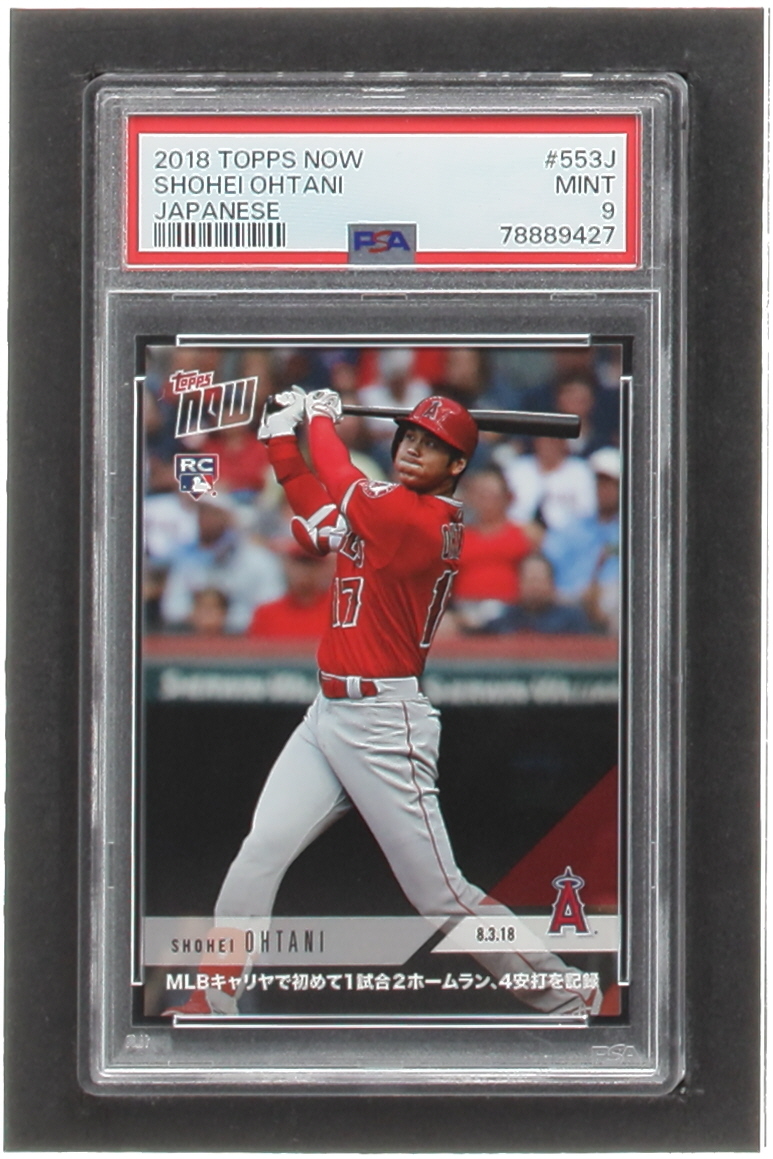 Shohei Ohtani 2018 Topps Now #553J RC / Japanese (PSA 9) at PristineAuction.com Shohei Ohtani 2018 Topps Now #553J RC / Japanese (PSA 9) at PristineAuction.com