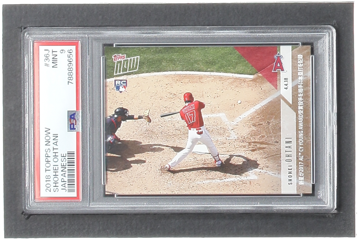 Shohei Ohtani 2018 Topps Now #36J RC / Japanese (PSA 9) at PristineAuction.com Shohei Ohtani 2018 Topps Now #36J RC / Japanese (PSA 9) at PristineAuction.com