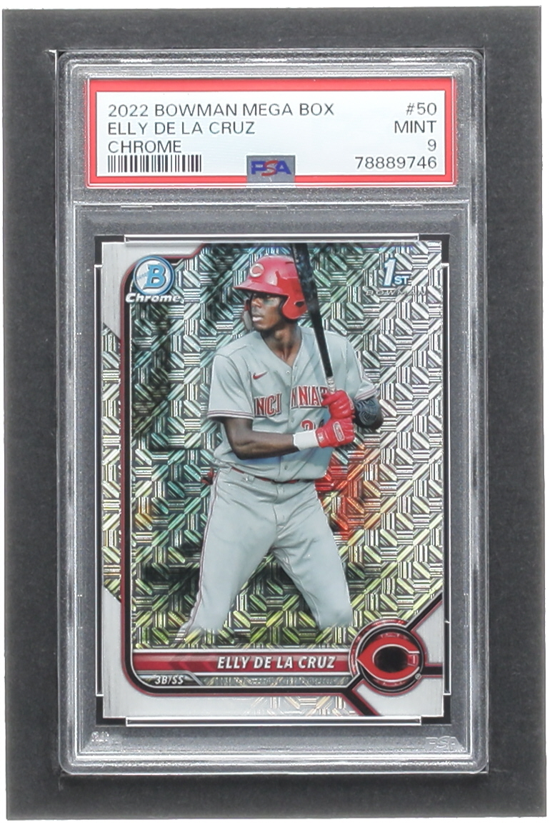 Elly De La Cruz 2022 Bowman Chrome Mega Box Prospects #BCP50 (PSA 9) at PristineAuction.com Elly De La Cruz 2022 Bowman Chrome Mega Box Prospects #BCP50 (PSA 9) at PristineAuction.com