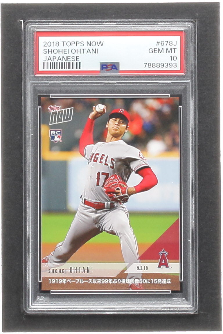 Shohei Ohtani 2018 Topps Now #678J RC / Japanese (PSA 10) at PristineAuction.com Shohei Ohtani 2018 Topps Now #678J RC / Japanese (PSA 10) at PristineAuction.com