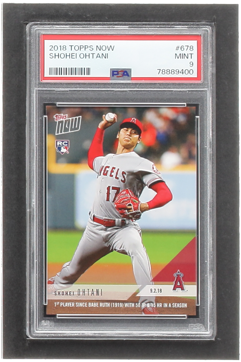 Shohei Ohtani 2018 Topps Now #678 RC (PSA 9) at PristineAuction.com Shohei Ohtani 2018 Topps Now #678 RC (PSA 9) at PristineAuction.com