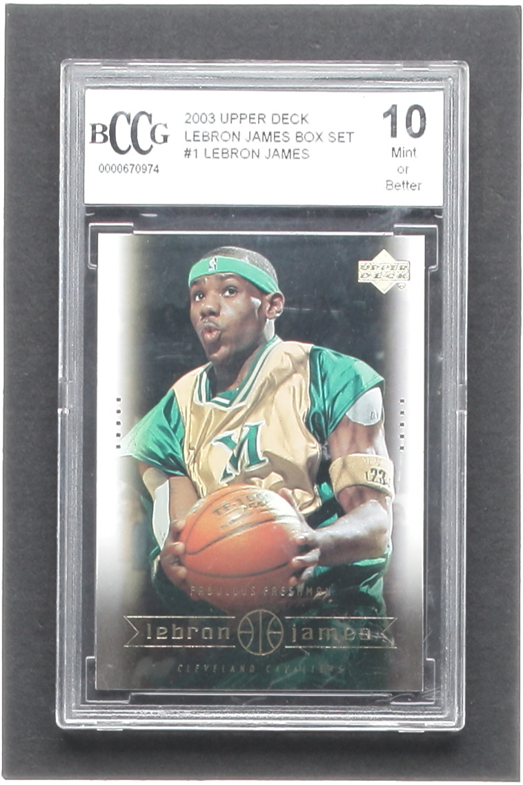 LeBron James 2003 Upper Deck LeBron James Box Set #1 Fabulous Freshman RC (BCCG 10) at PristineAuction.com LeBron James 2003 Upper Deck LeBron James Box Set #1 Fabulous Freshman RC (BCCG 10) at PristineAuction.com