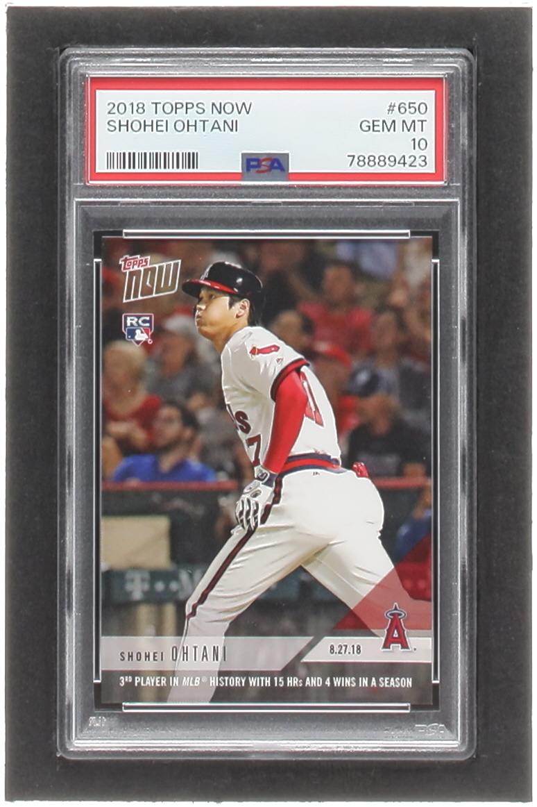 Shohei Ohtani 2018 Topps Now #650 RC (PSA 10) at PristineAuction.com Shohei Ohtani 2018 Topps Now #650 RC (PSA 10) at PristineAuction.com