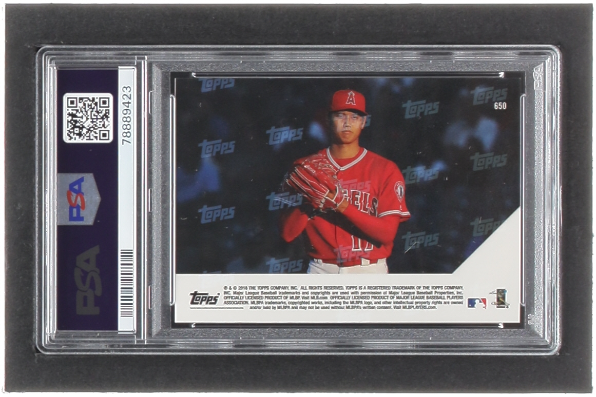 Shohei Ohtani 2018 Topps Now #650 RC (PSA 10) at PristineAuction.com Shohei Ohtani 2018 Topps Now #650 RC (PSA 10) at PristineAuction.com