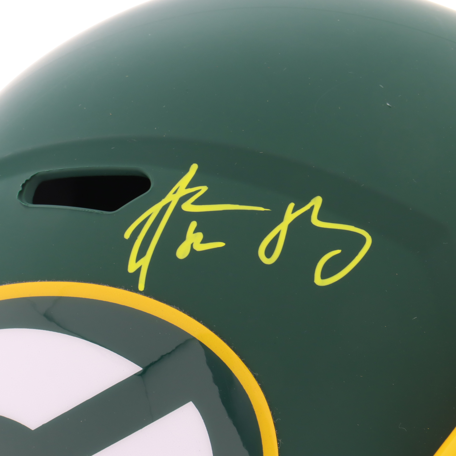 Aaron Rodgers Signed Packers On-Field Matte Green Full-Size Speed Helmet (Fanatics) at PristineAuction.com Aaron Rodgers Signed Packers On-Field Matte Green Full-Size Speed Helmet (Fanatics) at PristineAuction.com