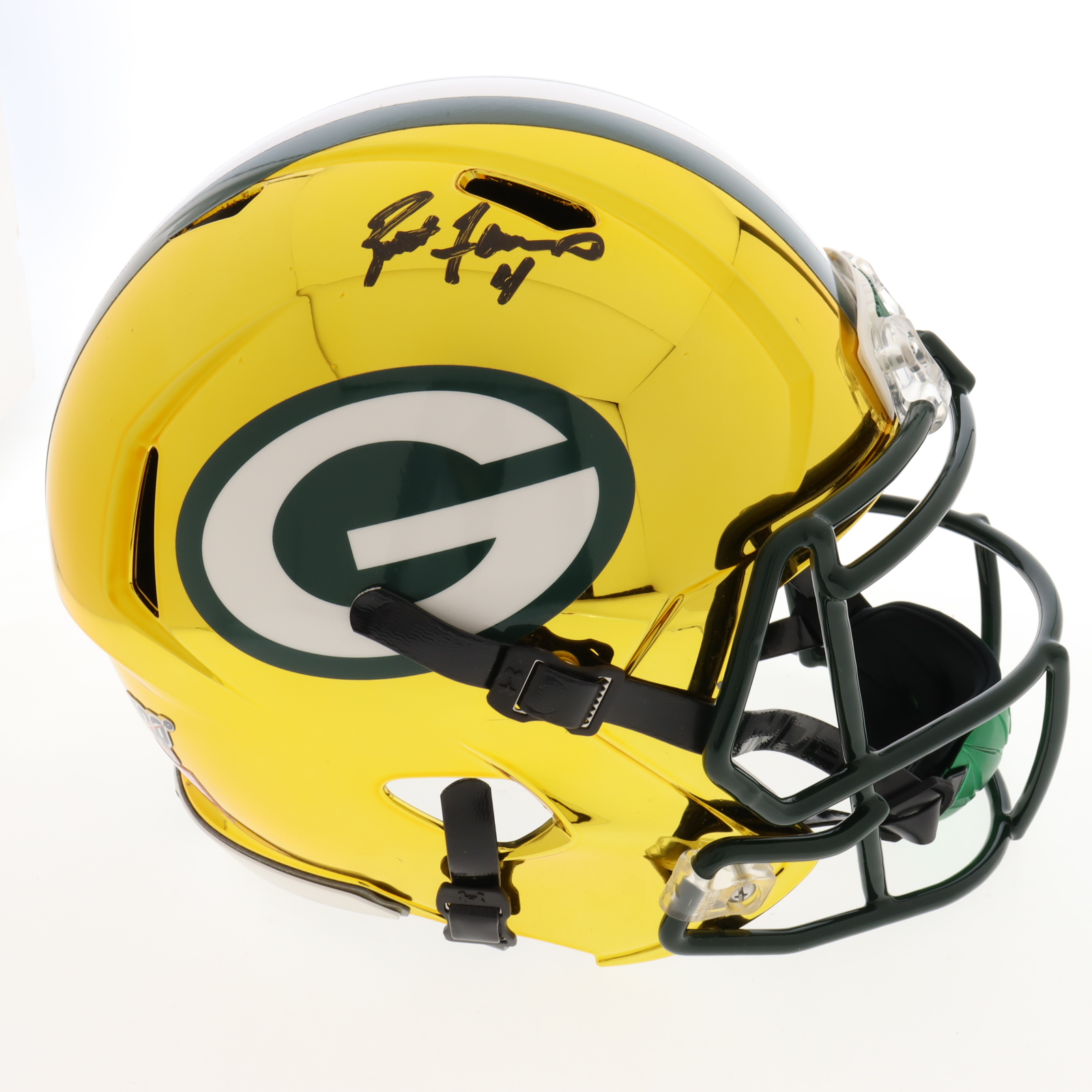 Brett Favre Signed Packers Full-Size Chrome Speed Helmet (Radtke) at PristineAuction.com Brett Favre Signed Packers Full-Size Chrome Speed Helmet (Radtke) at PristineAuction.com