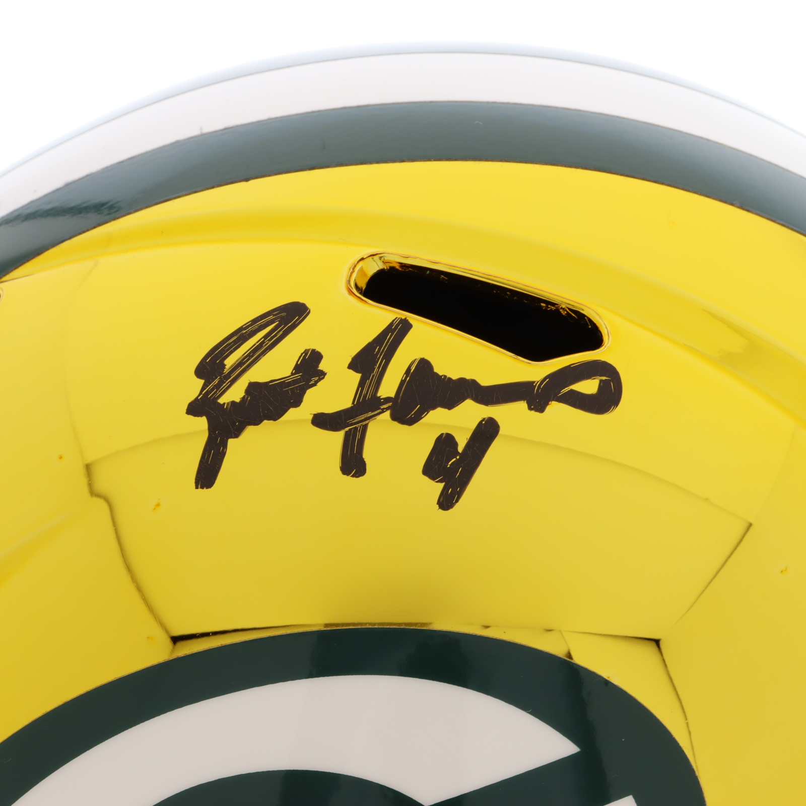 Brett Favre Signed Packers Full-Size Chrome Speed Helmet (Radtke) at PristineAuction.com Brett Favre Signed Packers Full-Size Chrome Speed Helmet (Radtke) at PristineAuction.com