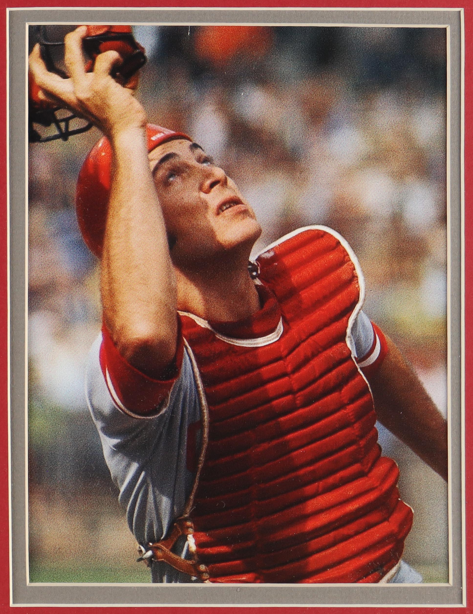 Johnny Bench Signed Custom Framed Cut Display With Jersey With 1975 & 1976 World Series Pins Inscribed "Catch You Later" (PSA) at PristineAuction.com Johnny Bench Signed Custom Framed Cut Display With Jersey With 1975 & 1976 World Series Pins Inscribed "Catch You Later" (PSA) at PristineAuction.com