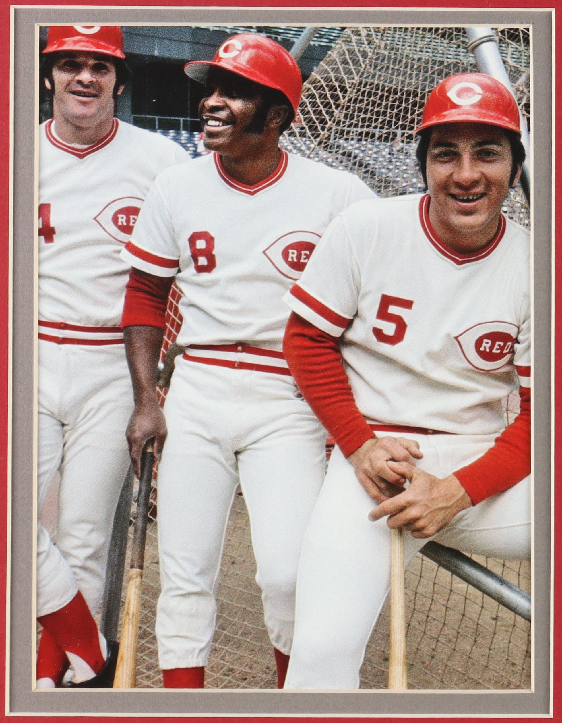 Johnny Bench Signed Custom Framed Cut Display With Jersey With 1975 & 1976 World Series Pins Inscribed "Catch You Later" (PSA) at PristineAuction.com Johnny Bench Signed Custom Framed Cut Display With Jersey With 1975 & 1976 World Series Pins Inscribed "Catch You Later" (PSA) at PristineAuction.com