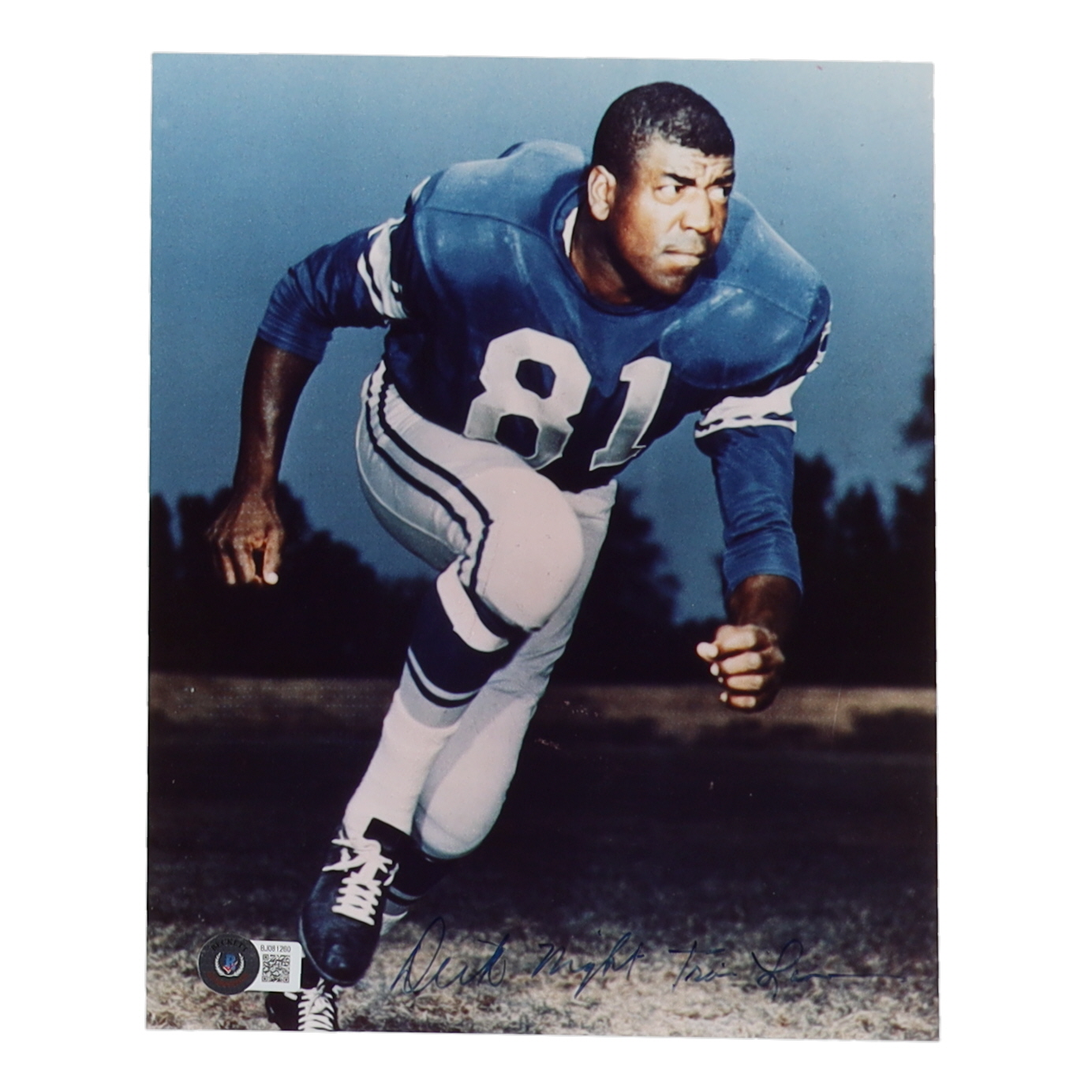Dick "Night Train" Lane Signed Lions 8x10 Photo (Beckett) at PristineAuction.com Dick "Night Train" Lane Signed Lions 8x10 Photo (Beckett) at PristineAuction.com