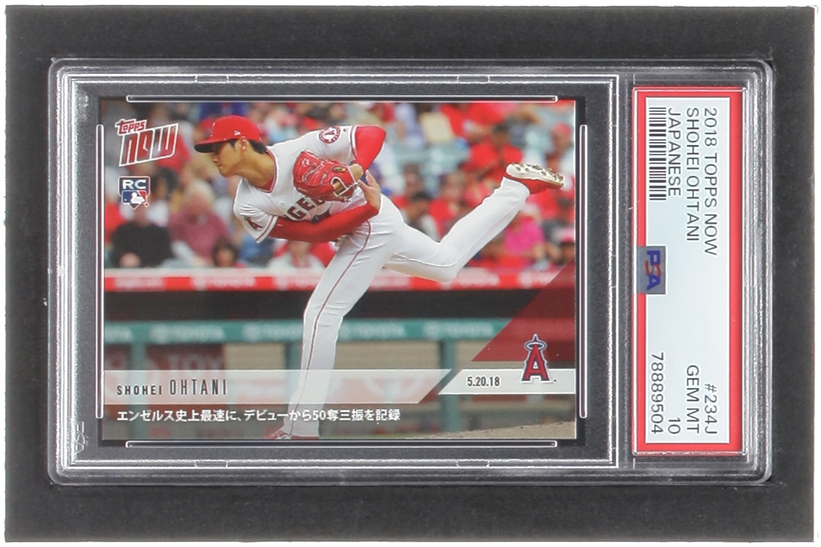 Shohei Ohtani 2018 Topps Now #234J RC / Japanese (PSA 10) at PristineAuction.com Shohei Ohtani 2018 Topps Now #234J RC / Japanese (PSA 10) at PristineAuction.com
