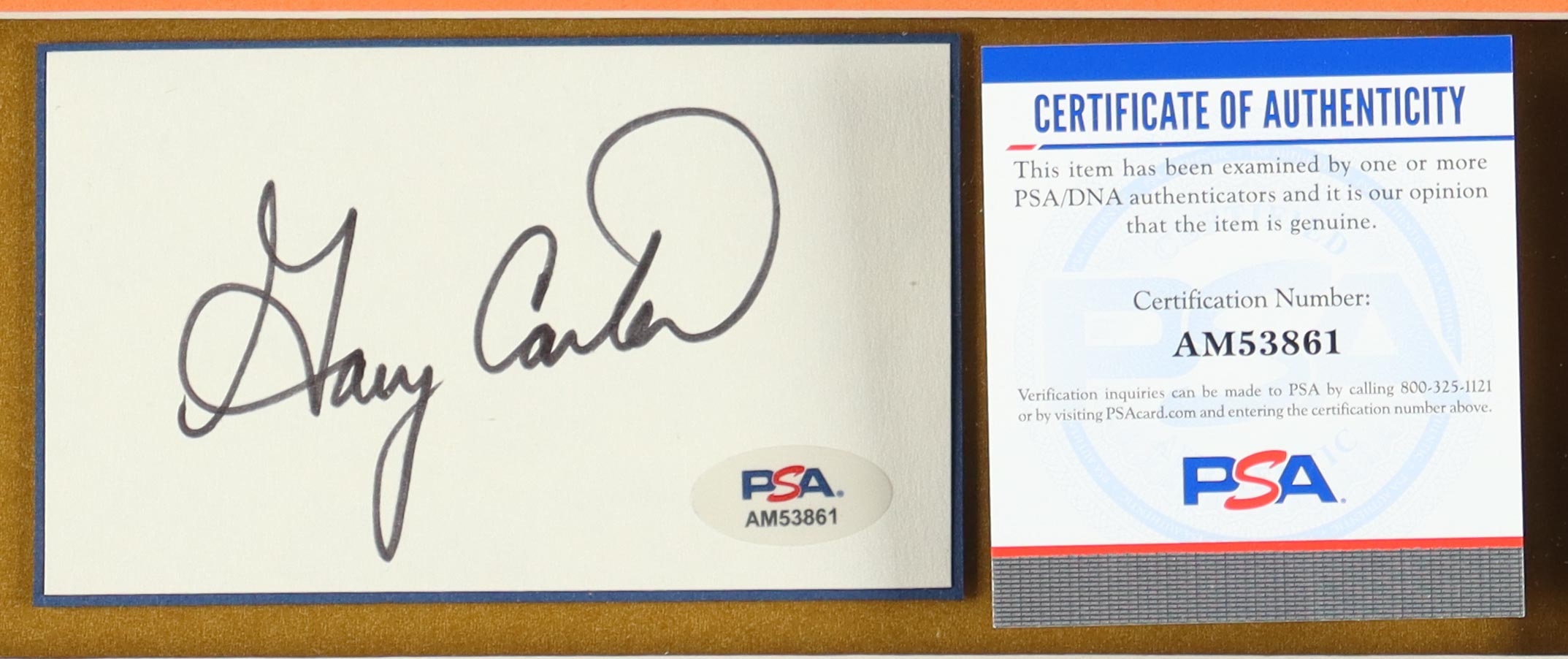 Gary Carter Signed Custom Framed Cut Display with Jersey & Original 2001 Hall Of Fame Induction Pin (PSA) at PristineAuction.com Gary Carter Signed Custom Framed Cut Display with Jersey & Original 2001 Hall Of Fame Induction Pin (PSA) at PristineAuction.com