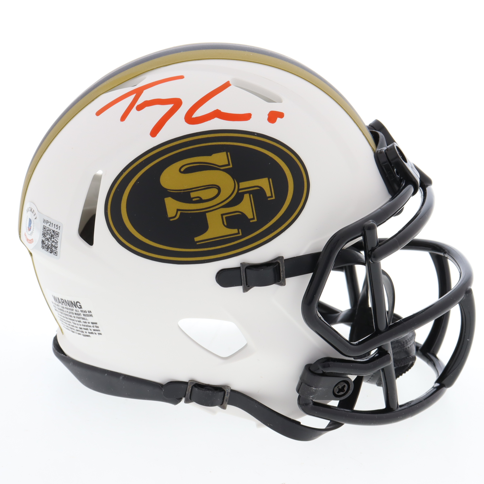 Trey Lance Signed 49ers Lunar Eclipse Alternate Speed Mini Helmet (Beckett) at PristineAuction.com Trey Lance Signed 49ers Lunar Eclipse Alternate Speed Mini Helmet (Beckett) at PristineAuction.com