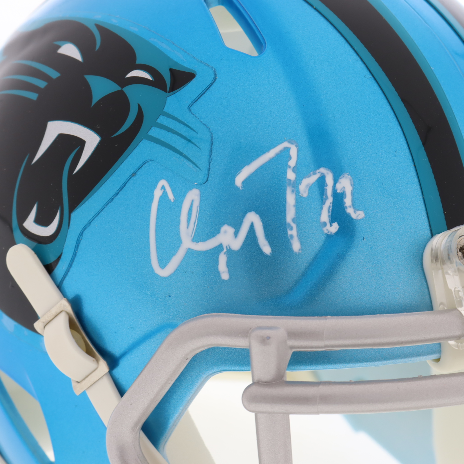 Christian McCaffrey Signed Panthers Flash Alternate Speed Mini Helmet (Beckett) at PristineAuction.com Christian McCaffrey Signed Panthers Flash Alternate Speed Mini Helmet (Beckett) at PristineAuction.com