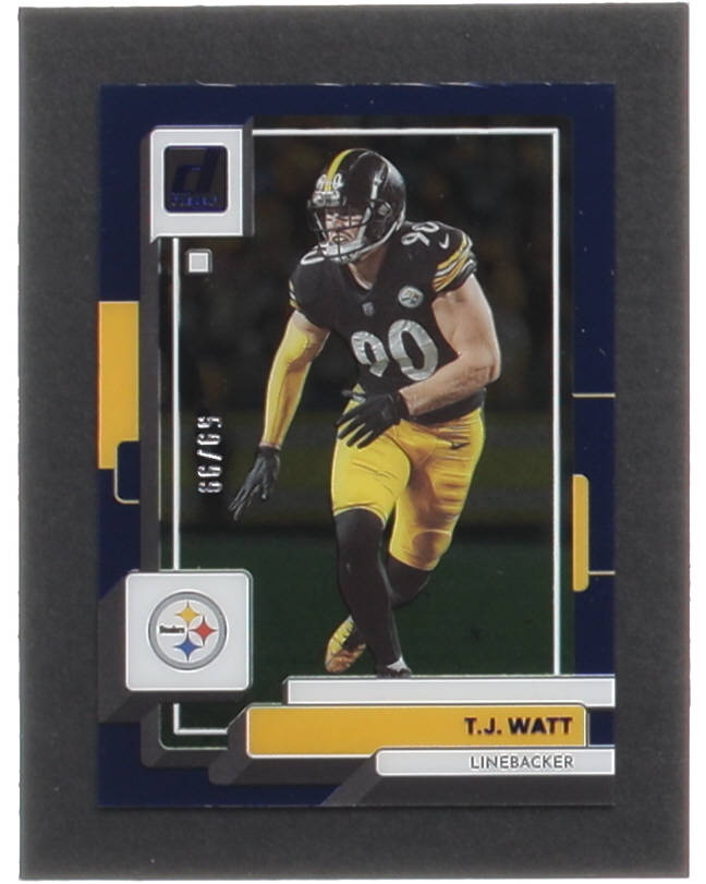 T.J. Watt 2022 Clearly Donruss Blue #41 #59/99 at PristineAuction.com T.J. Watt 2022 Clearly Donruss Blue #41 #59/99 at PristineAuction.com