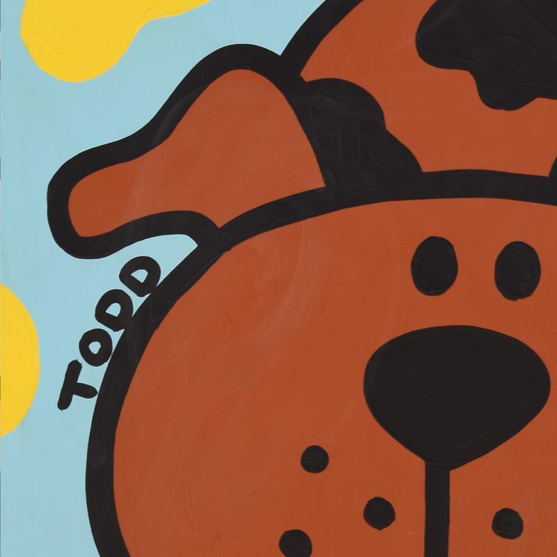 Todd Goldman Signed "Just Wanna Pee" 36x48 Original Acrylic Painting on Gallery Wrapped Canvas (PA) at PristineAuction.com Todd Goldman Signed "Just Wanna Pee" 36x48 Original Acrylic Painting on Gallery Wrapped Canvas (PA) at PristineAuction.com