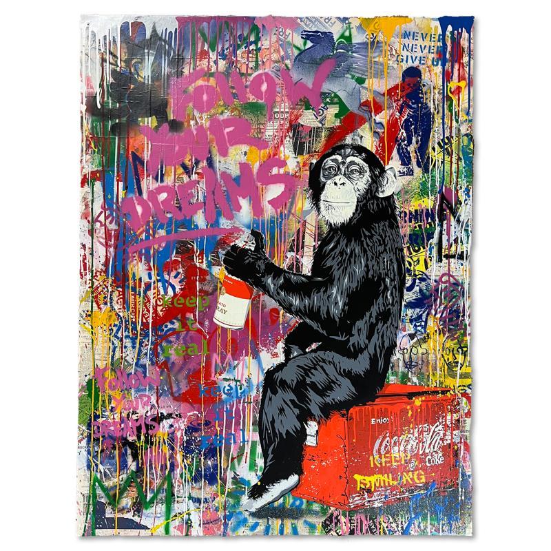 "Everyday Life" 38x50 Mixed Media Original on Deckle Edge Paper by Mr. Brainwash (PA) at PristineAuction.com "Everyday Life" 38x50 Mixed Media Original on Deckle Edge Paper by Mr. Brainwash (PA) at PristineAuction.com