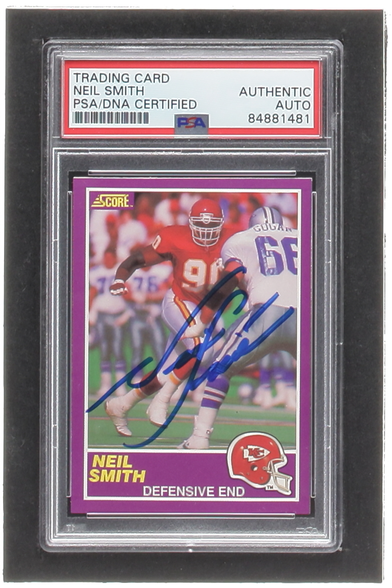 Neil Smith Signed 1989 Score Supplemental #407S RC (PSA) at PristineAuction.com Neil Smith Signed 1989 Score Supplemental #407S RC (PSA) at PristineAuction.com