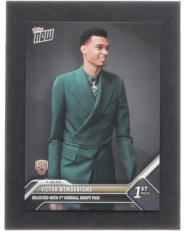 Victor Wembanyama 2023 Topps Now Draft #D1 RC at PristineAuction.com Victor Wembanyama 2023 Topps Now Draft #D1 RC at PristineAuction.com