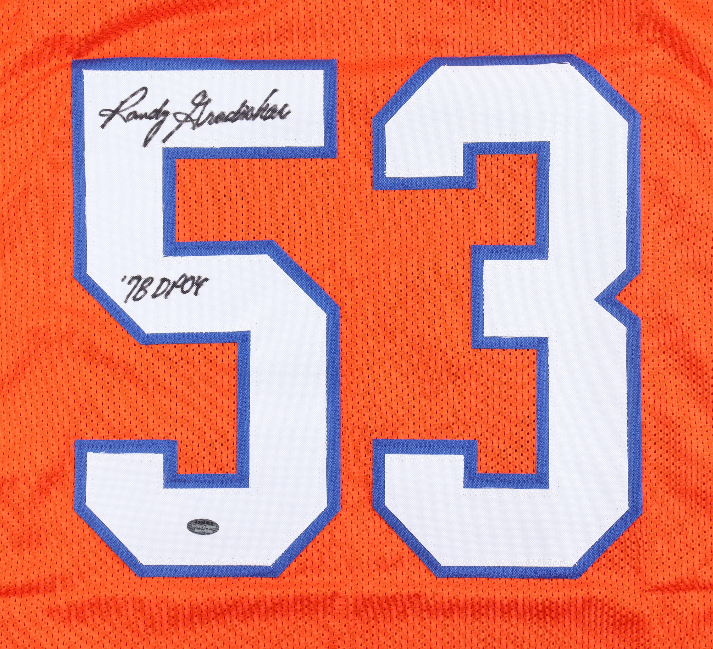 Randy Gradishar Signed Jersey Inscribed "'78 DPOY" (Schwartz) at PristineAuction.com Randy Gradishar Signed Jersey Inscribed "'78 DPOY" (Schwartz) at PristineAuction.com