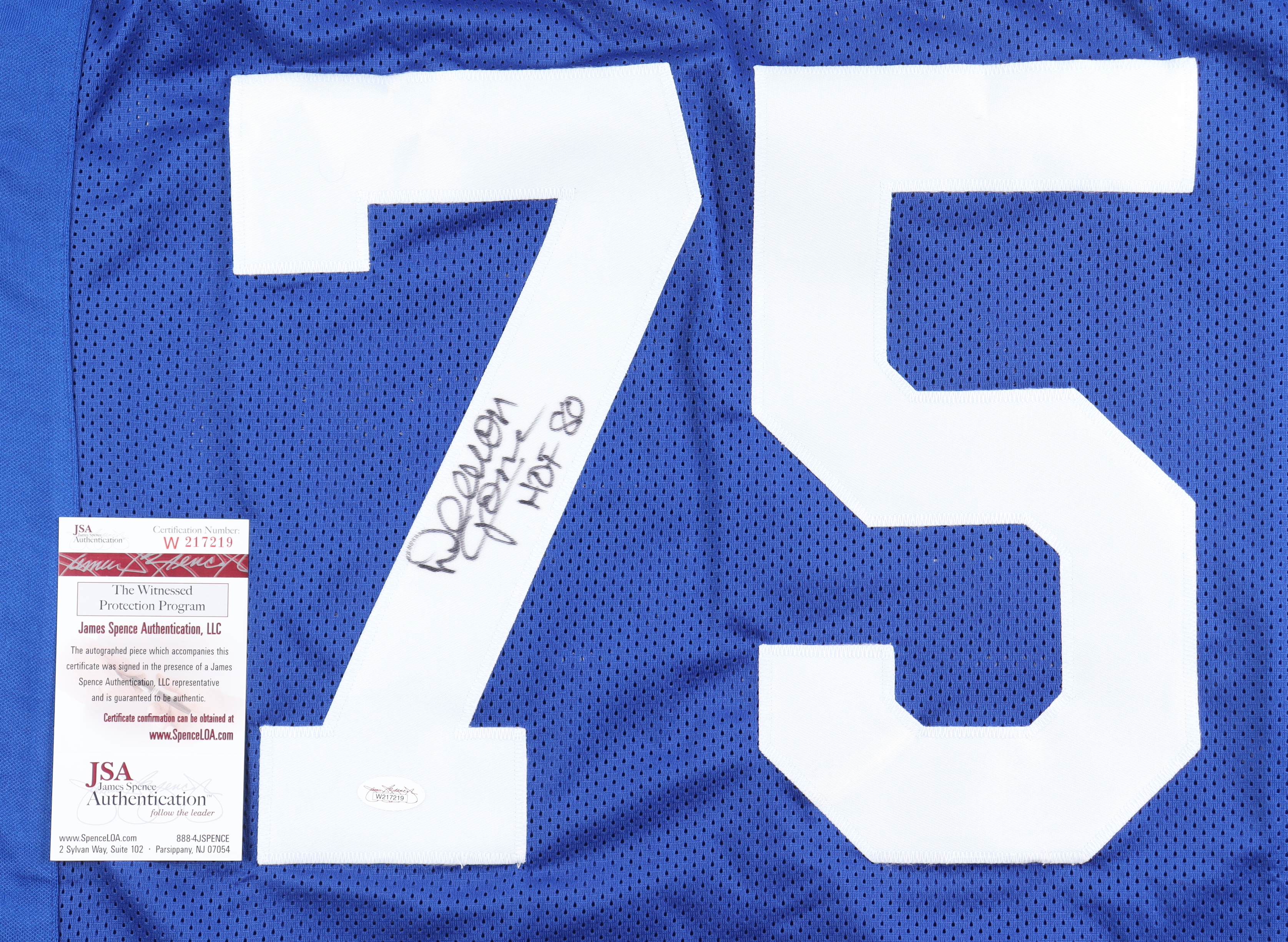 Deacon Jones Signed Rams Jersey Inscribed "HOF 80" (JSA) at PristineAuction.com Deacon Jones Signed Rams Jersey Inscribed "HOF 80" (JSA) at PristineAuction.com