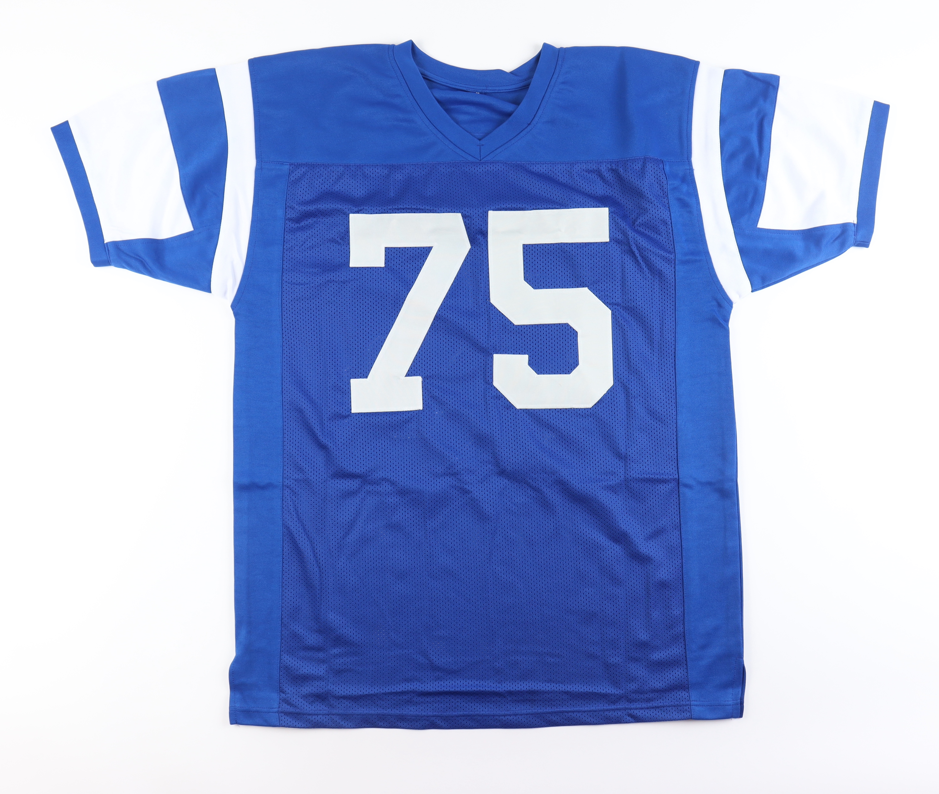 Deacon Jones Signed Rams Jersey Inscribed "HOF 80" (JSA) at PristineAuction.com Deacon Jones Signed Rams Jersey Inscribed "HOF 80" (JSA) at PristineAuction.com