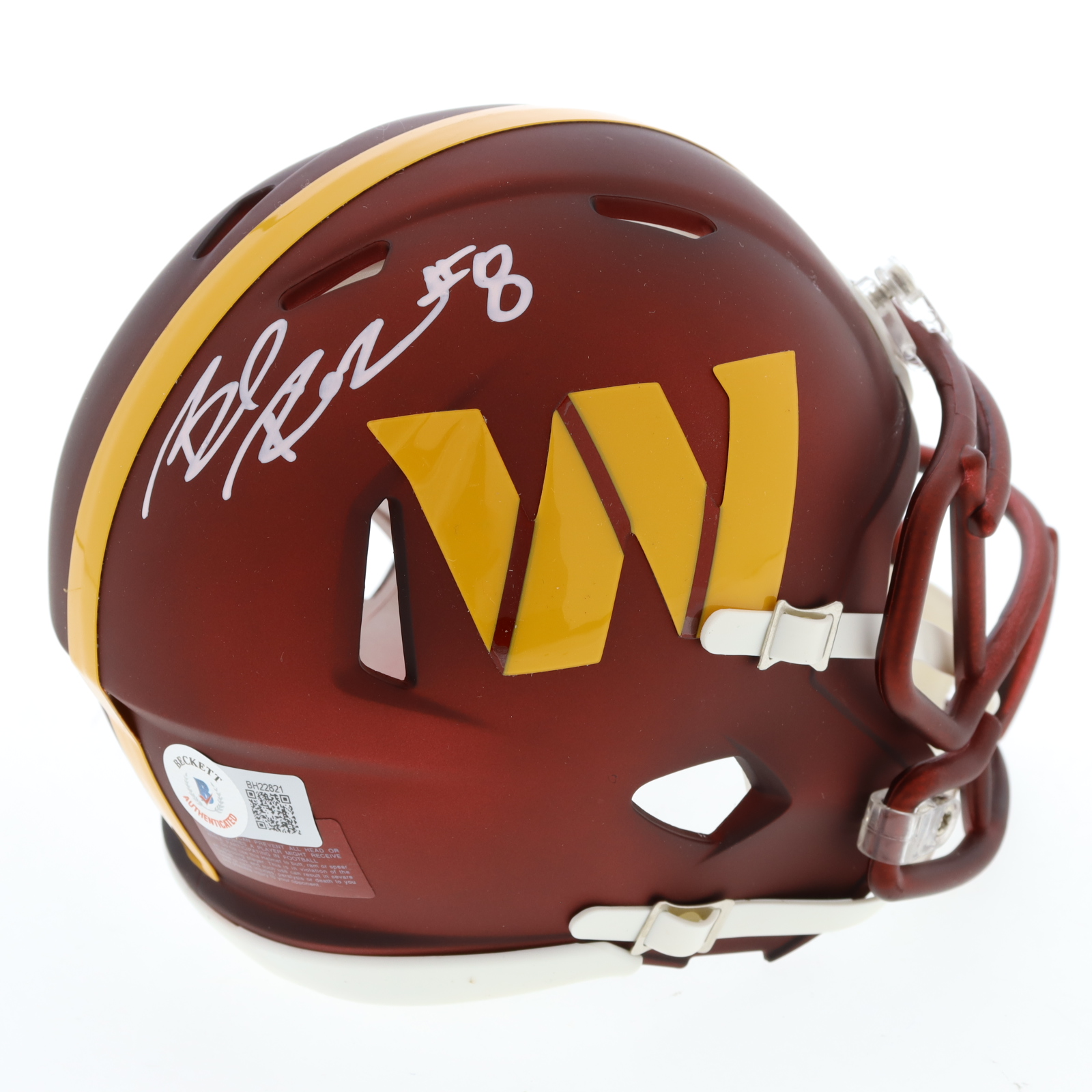 Brian Robinson Jr. Signed Commanders Speed Mini Helmet (Beckett) at PristineAuction.com Brian Robinson Jr. Signed Commanders Speed Mini Helmet (Beckett) at PristineAuction.com