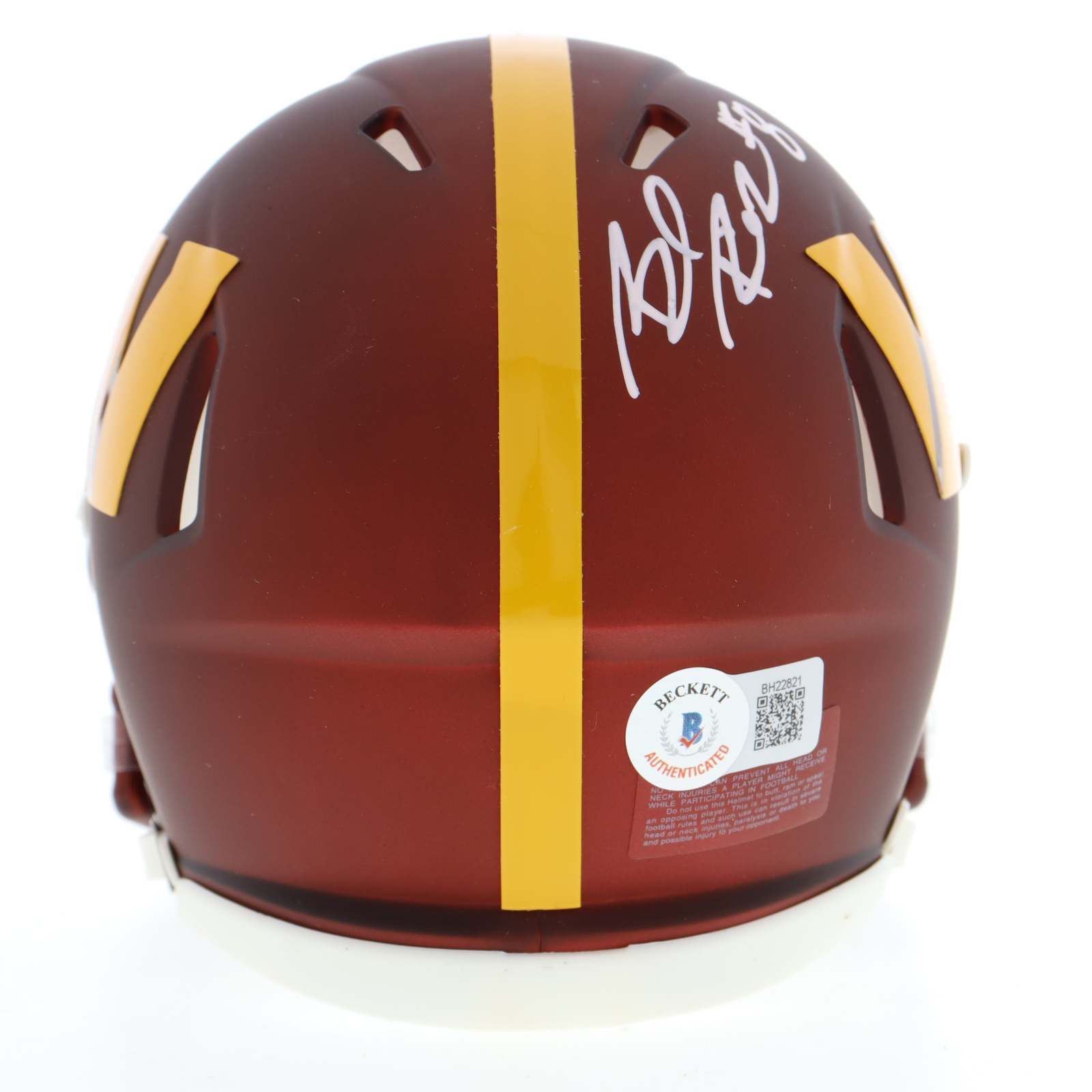 Brian Robinson Jr. Signed Commanders Speed Mini Helmet (Beckett) at PristineAuction.com Brian Robinson Jr. Signed Commanders Speed Mini Helmet (Beckett) at PristineAuction.com