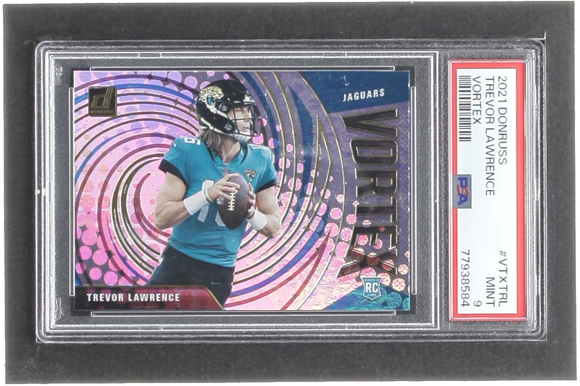 Trevor Lawrence 2021 Donruss Vortex #21 RC (PSA 9) at PristineAuction.com Trevor Lawrence 2021 Donruss Vortex #21 RC (PSA 9) at PristineAuction.com