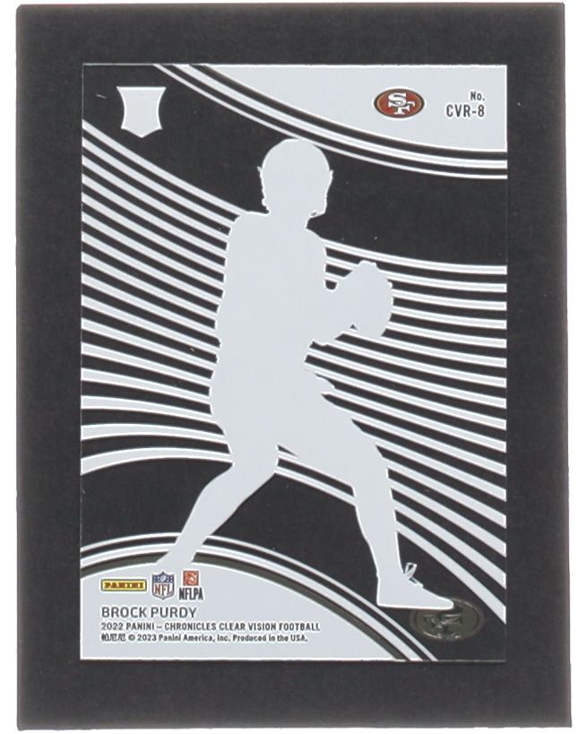 Brock Purdy 2022 Panini Chronicles Clear Vision Rookies #8 RC at PristineAuction.com Brock Purdy 2022 Panini Chronicles Clear Vision Rookies #8 RC at PristineAuction.com