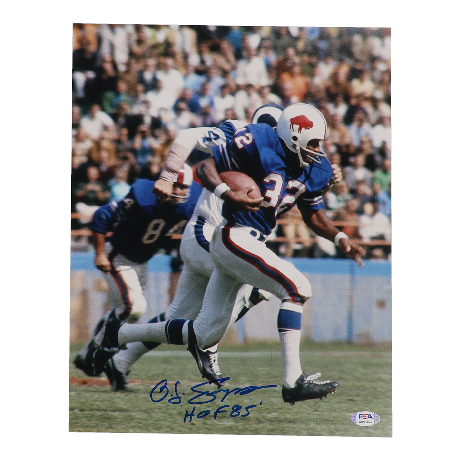 O.J. Simpson Signed Bills 11x14 Photo Inscribed "H.O.F 85" (PSA) at PristineAuction.com O.J. Simpson Signed Bills 11x14 Photo Inscribed "H.O.F 85" (PSA) at PristineAuction.com