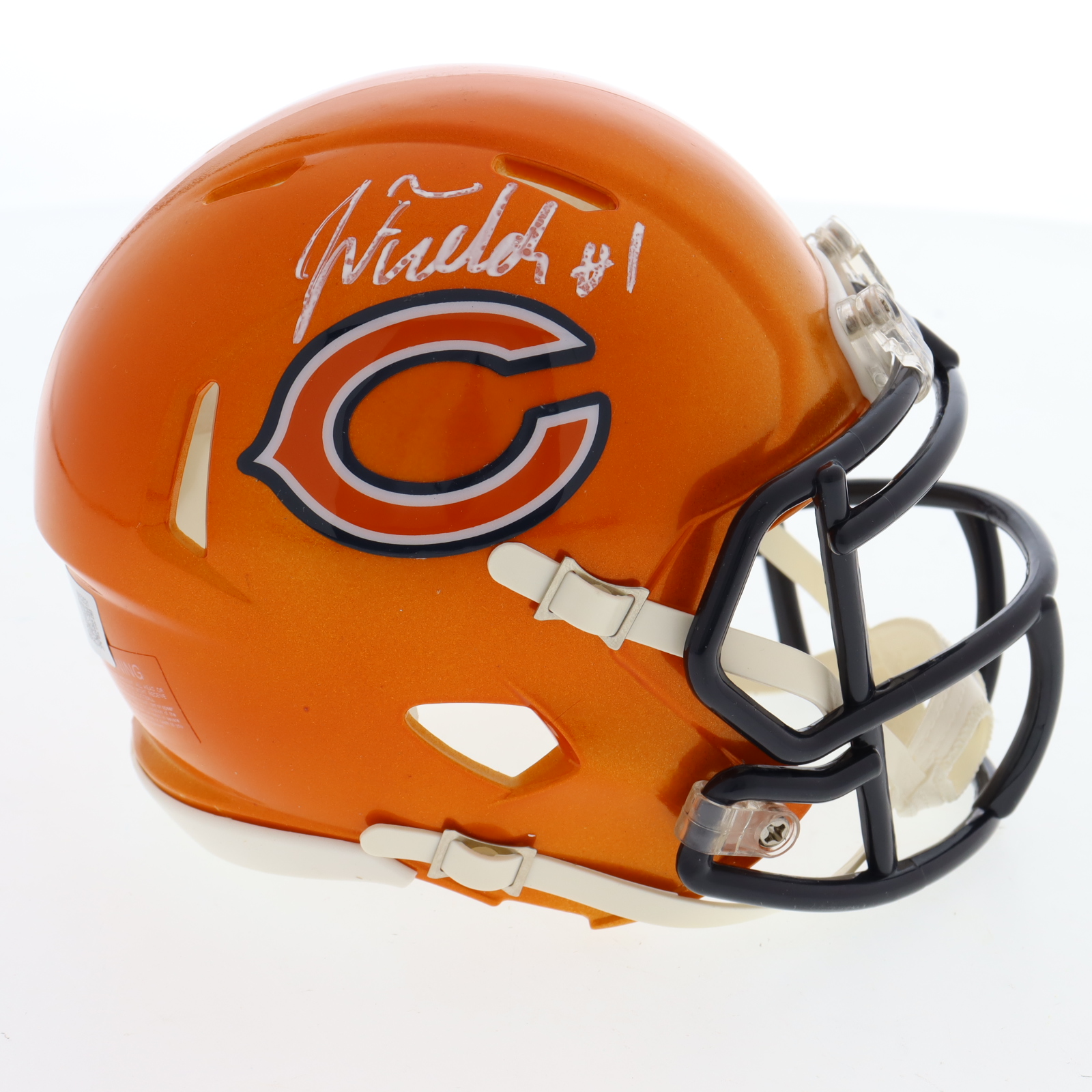Justin Fields Signed Bears Flash Alternate Speed Mini Helmet (Beckett) at PristineAuction.com Justin Fields Signed Bears Flash Alternate Speed Mini Helmet (Beckett) at PristineAuction.com